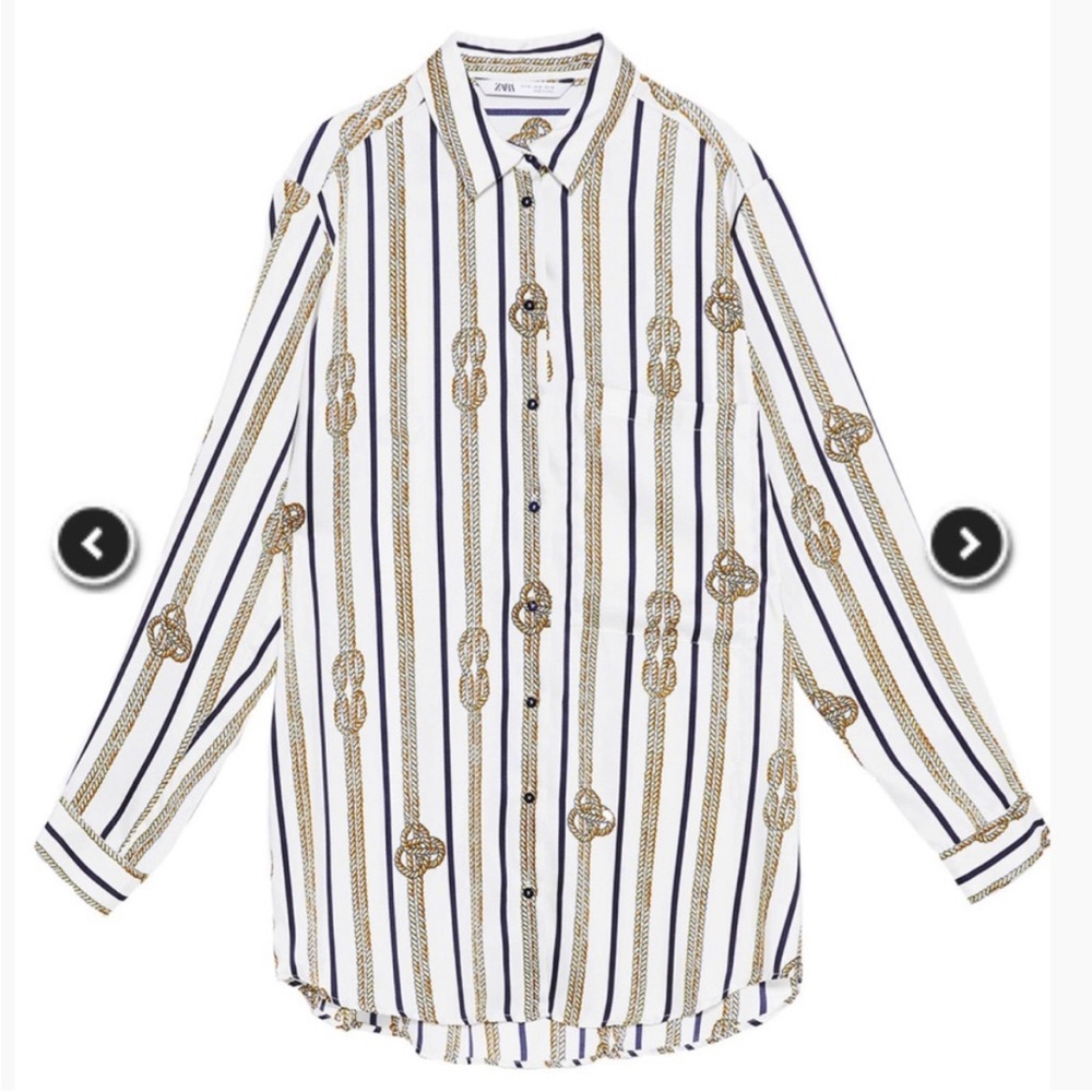 NWT: Zara Nautical Rope Blouse